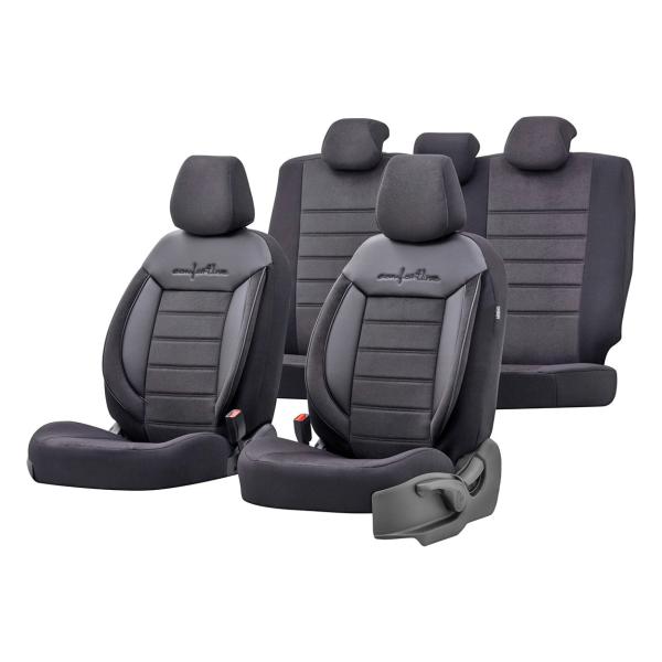 Auto Sitzbezug Set Universal Vorne und Hinten Komfortabel Komplett Set